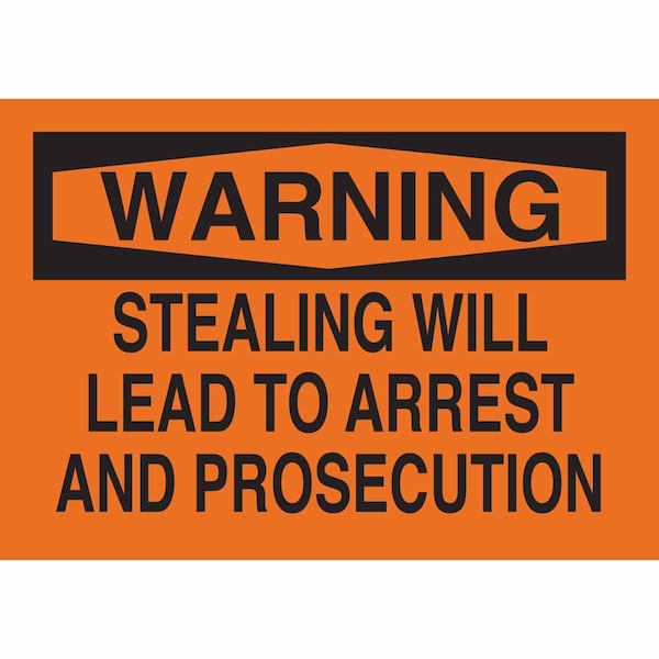 Brady Warning Sign, Plastic, Rectangle, English 95426 - main